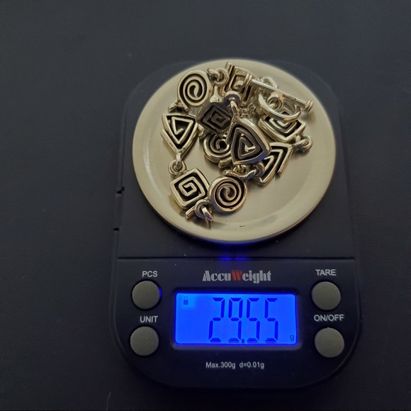 Silpada 925 Silver Geometric Design Bracelet with Safety Chain RARE - Picture 16 of 16